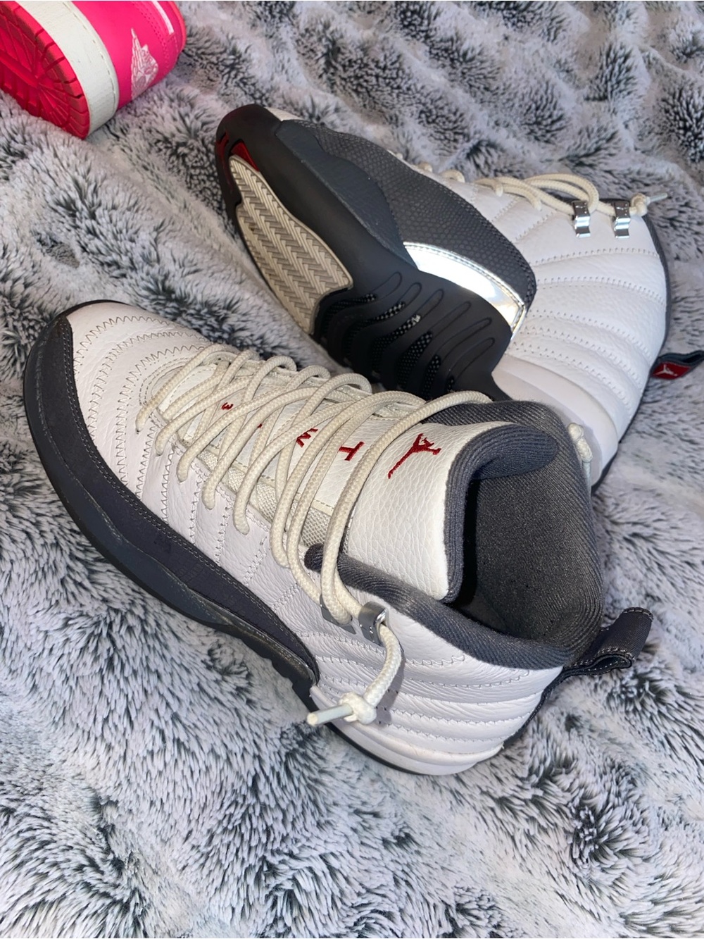 Jordan Kids White and Gray High-Top Sneakers